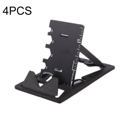 4 PCS Multifunction Folding Mobile Phone Bracket Mini EDC Tool Card Bottle Opener