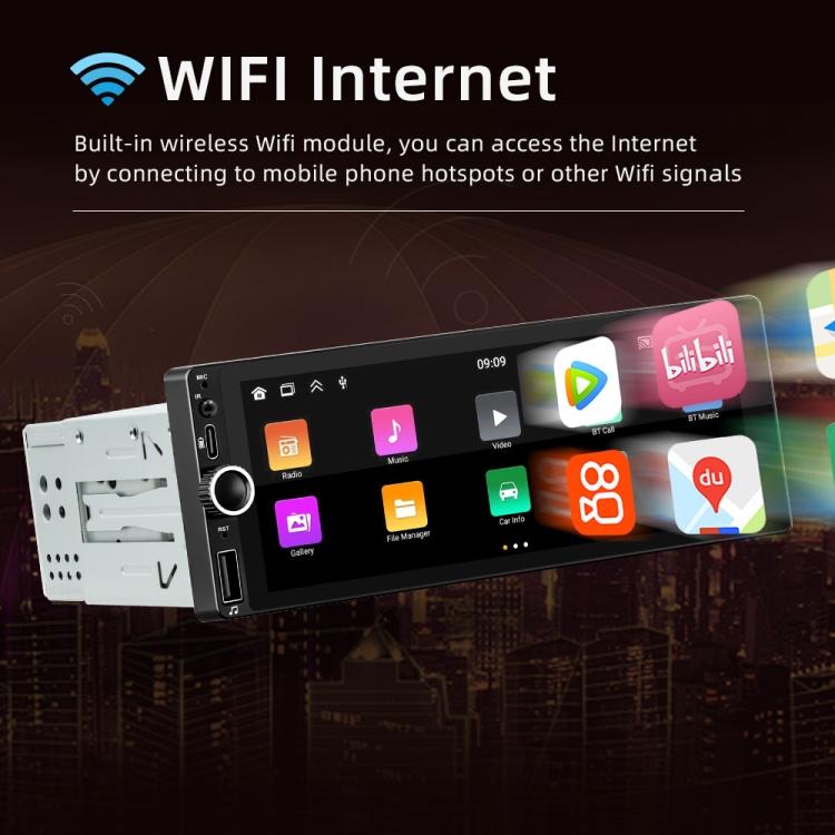 Car Radio Wireless Bluetooth Hands-Free Android Navigation