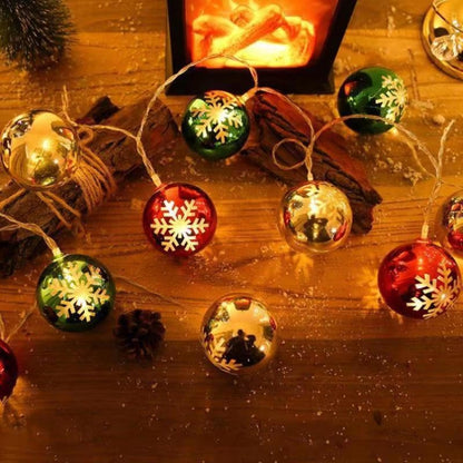 LED Christmas Decorative Ball Lights Party Scene Arrangement Lantern String, Spec:, Battery Type 1.5m, USB Type 1.5m, Battery Type 3m, USB Type 3m, Battery Type 4m, Battery Type 5m, Battery Type 6m, USB Type 6m