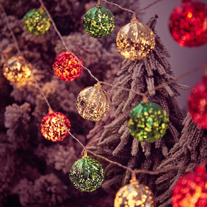 LED Christmas Decorative Ball Lights Party Scene Arrangement Lantern String, Spec:, Battery Type 1.5m, USB Type 1.5m, Battery Type 3m, USB Type 3m, Battery Type 4m, Battery Type 5m, Battery Type 6m, USB Type 6m