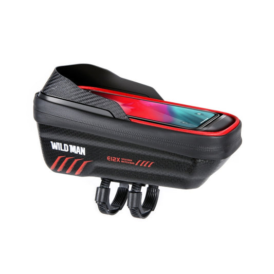 WILD MAN E12X 1L Sac de vélo étanche et antichute en EVA rigide avec fonction tactile, E12X (Rouge), E12X (Noir)