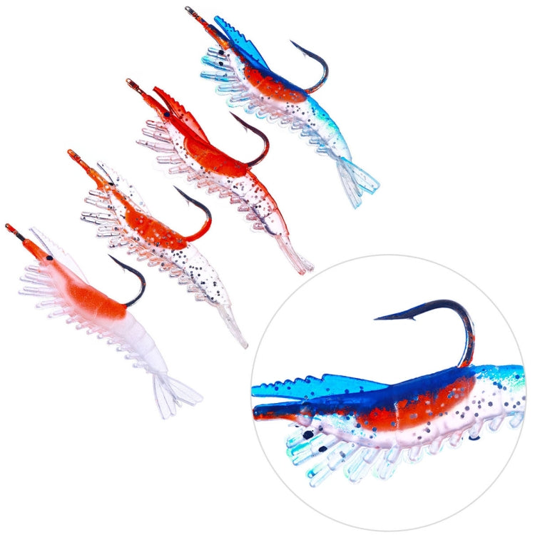HENGJIA SO077 Leurre Souple Crevette Plombée 6cm 3g pour Bar, Faux Leurre, SO077 3, SO077 4, SO077 1, SO077 2