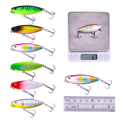 HENGJIA PE041 Long-distance Casting Floating Lead False Lure, HENGJIA PE041 6cm 6.5g