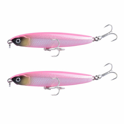 2 leurres durs CH79, coulants, à lancer loin, forme crayon, Spécifications : 10,4 cm 18 g