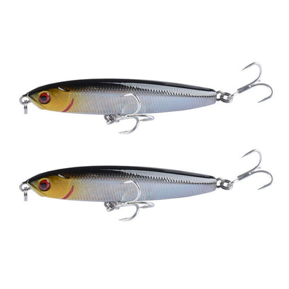 2 leurres durs CH79, coulants, à lancer loin, forme crayon, Spécifications : 10,4 cm 18 g