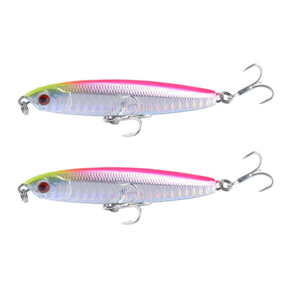2 leurres durs CH79, coulants, à lancer loin, forme crayon, Spécifications : 10,4 cm 18 g