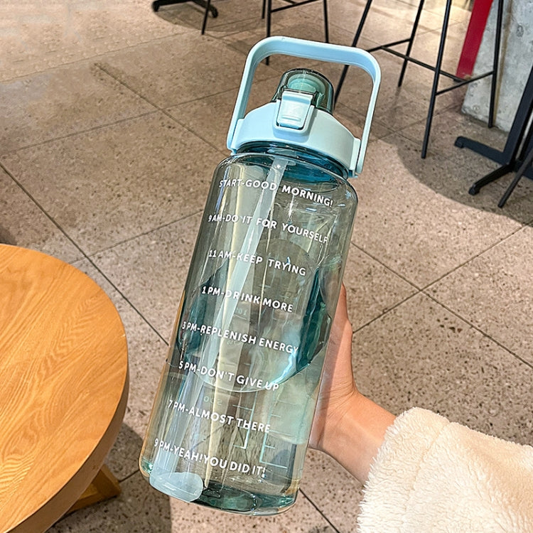 GYBL4503 2000ml Large-capacity Outdoor Sports Water Bottle with Straw, Spec:, Purple, Purple+Stickers, Purple+3D Stickers, Green, Green+Stickers, Green+3D Stickers, Blue, Blue+Stickers, Blue+3D Stickers, Black, Black+Stickers, Black+3D Stickers, Pink  ...