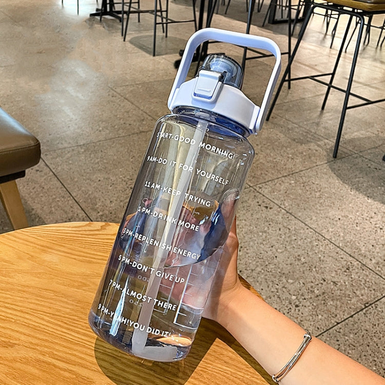 GYBL4503 2000ml Large-capacity Outdoor Sports Water Bottle with Straw, Spec:, Purple, Purple+Stickers, Purple+3D Stickers, Green, Green+Stickers, Green+3D Stickers, Blue, Blue+Stickers, Blue+3D Stickers, Black, Black+Stickers, Black+3D Stickers, Pink  ...