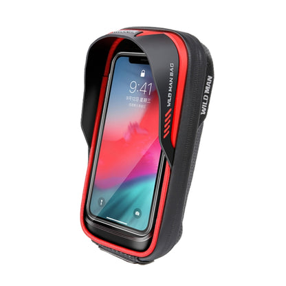 WILD MAN ES16 0.5L EVA Hard Shell Waterproof Touch Screen Bicycle Handlebar Bag, ES16 (Red), ES16 (Grey), ES16 (Blue)