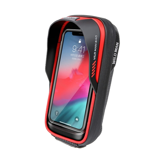 WILD MAN ES16 Sacoche de guidon de vélo étanche à écran tactile, coque rigide EVA 0,5L, ES16 (Rouge), ES16 (Gris), ES16 (Bleu)