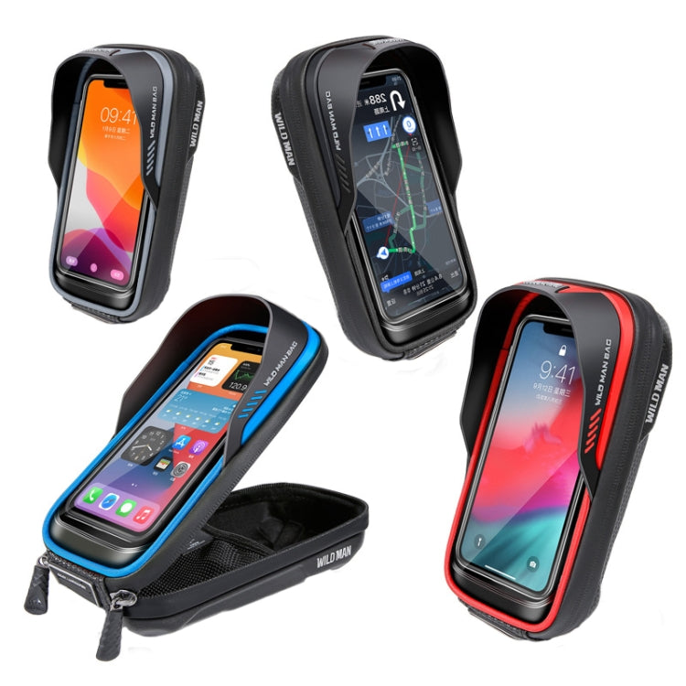 WILD MAN ES16 0.5L EVA Hard Shell Waterproof Touch Screen Bicycle Handlebar Bag, ES16 (Red), ES16 (Grey), ES16 (Blue)