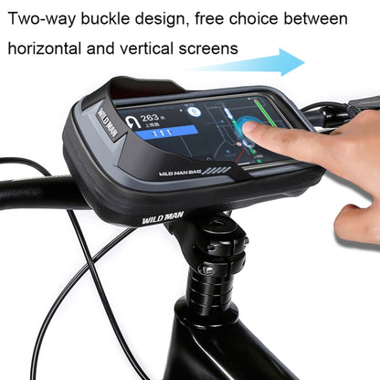 WILD MAN ES16 0.5L EVA Hard Shell Waterproof Touch Screen Bicycle Handlebar Bag, ES16 (Red), ES16 (Grey), ES16 (Blue)