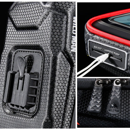 WILD MAN ES16 0.5L EVA Hard Shell Waterproof Touch Screen Bicycle Handlebar Bag, ES16 (Red), ES16 (Grey), ES16 (Blue)