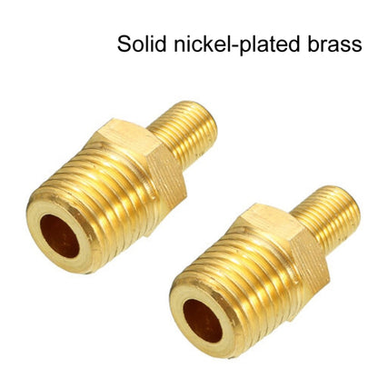 Threaded Nozzles Solid Nickel-Plated Brass Fuel Tank Filling Valve For Air Compressor, 5PCS 1/4 NPT, 5PCS 1/8 NPT
