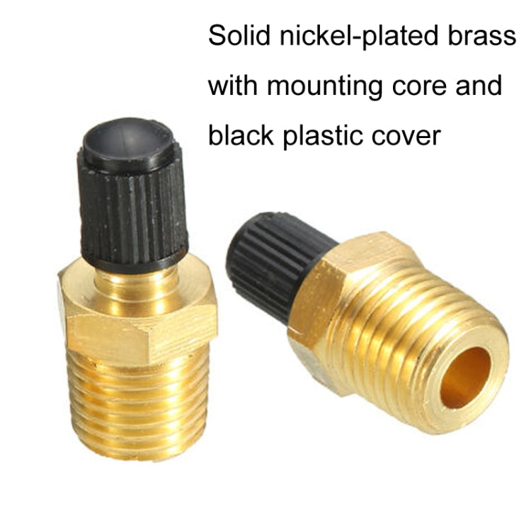 Threaded Nozzles Solid Nickel-Plated Brass Fuel Tank Filling Valve For Air Compressor, 5PCS 1/4 NPT, 5PCS 1/8 NPT