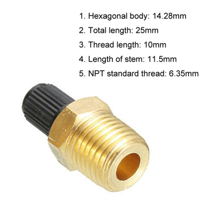 Threaded Nozzles Solid Nickel-Plated Brass Fuel Tank Filling Valve For Air Compressor, 5PCS 1/4 NPT, 5PCS 1/8 NPT