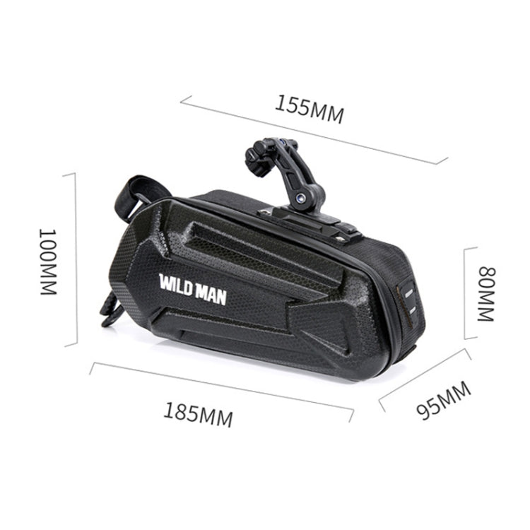 WILD MAN XT7 1.2L Mountain Bike EVA Hard Shell Waterproof Wear-resistant Tail Bag, XT7(Sun), XT7(Twill)