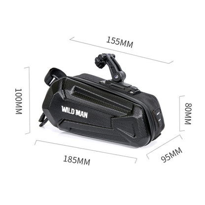 WILD MAN XT7 1.2L Mountain Bike EVA Hard Shell Waterproof Wear-resistant Tail Bag, XT7(Sun), XT7(Twill)
