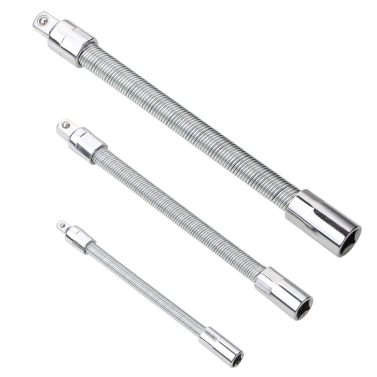 Jeu de 3 rallonges de douille articulées universelles flexibles 1/4-3/8-1/2, couleur : Argent, Noir