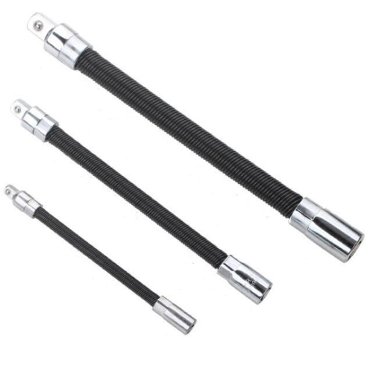 Jeu de 3 rallonges de douille articulées universelles flexibles 1/4-3/8-1/2, couleur : Argent, Noir