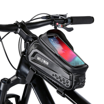 WILD MAN E10 1L Mountain Bike EVA Hard Shell Touch Screen Front Beam Bag, E10