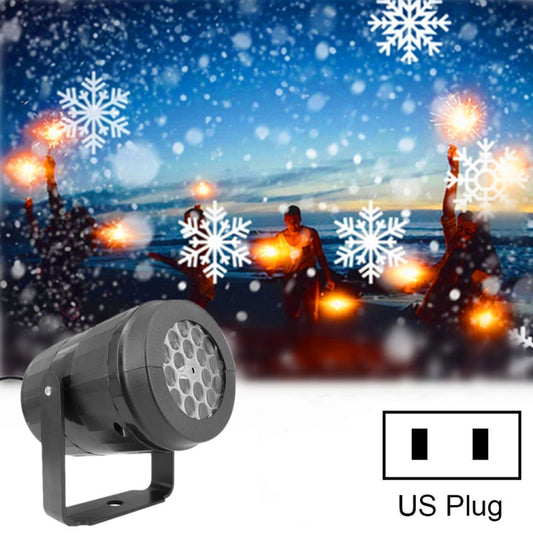 KD-1001 Projecteur LED rotatif de flocons de neige pour décoration de Noël, prise US, prise EU, prise UK, prise AU