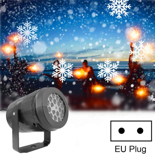 KD-1001 Projecteur LED rotatif de flocons de neige pour décoration de Noël, prise US, prise EU, prise UK, prise AU