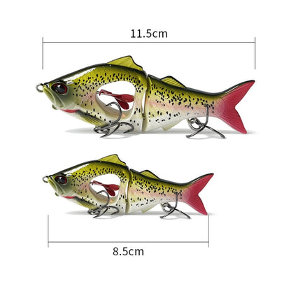 Leurres de pêche en mer et en eau douce, coulants lents, multisections, pour lancer loin, 10g/8.5cm, 23g/11.5cm