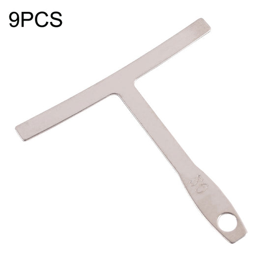 أدوات قياس لإصلاح الجيتار، 9 قطع/مجموعة: مسطرة جيتار من النوع T، 5 مساطر تسوية من الفولاذ المقاوم للصدأ، مسطرتان تسوية من الألومنيوم الفضي، مسطرتان تسوية من الألومنيوم الذهبي، 5 مساطر لقياس ارتفاع أوتار الجيتار، مسطرة جيتار من النوع T + مسطرة لقياس ارتفاع الأوتار...