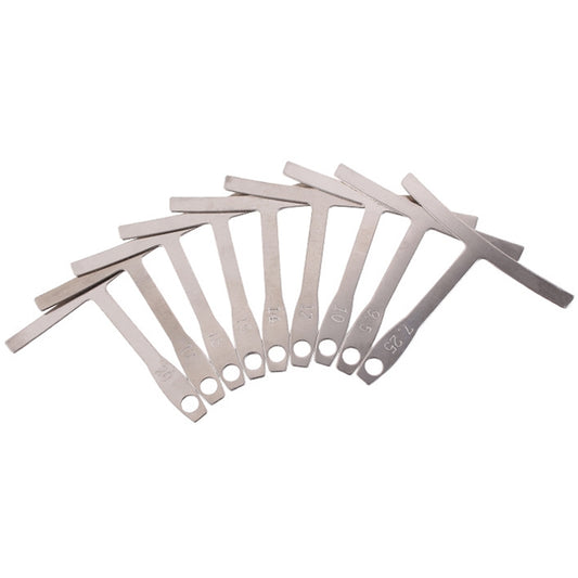 أدوات قياس لإصلاح الجيتار، 9 قطع/مجموعة: مسطرة جيتار من النوع T، 5 مساطر تسوية من الفولاذ المقاوم للصدأ، مسطرتان تسوية من الألومنيوم الفضي، مسطرتان تسوية من الألومنيوم الذهبي، 5 مساطر لقياس ارتفاع أوتار الجيتار، مسطرة جيتار من النوع T + مسطرة لقياس ارتفاع الأوتار...