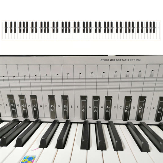 88 Keys Keyboard Piano Practice Paper Comparison Table Fingering Practice Comparison Chart, White