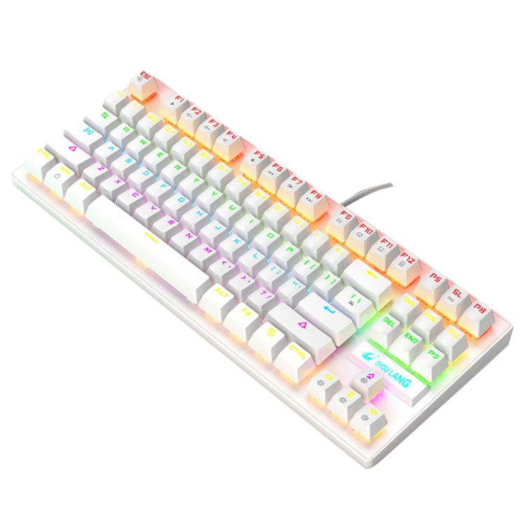 ZIYOULANG K2 87 Keys Office Laptop Punk Glowing Mechanical Wired Keyboard, Cable Length: 1.5m, K2 Pink, K2 Blue, K2 Black, K2 White