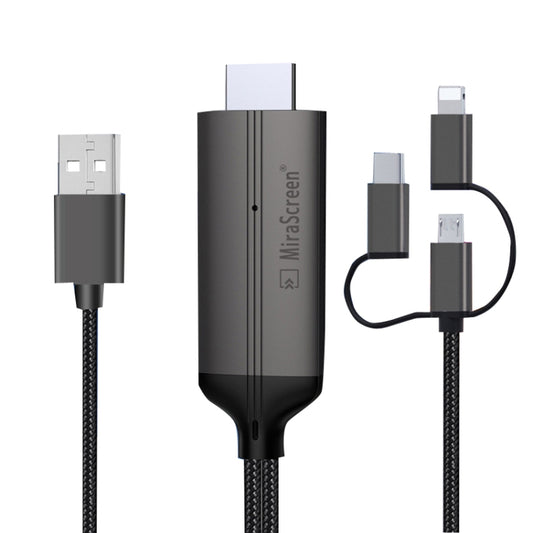 1080P HDTV Dongle Cable, Plug And Play HDMI With Screen Plug And Play, R10, LD32 8 Pin+Micro USB to HDMI, LD36 8 Pin to HDMI, LD36 8 Pin + Micro USB + Type-C / USB-C to HDMI