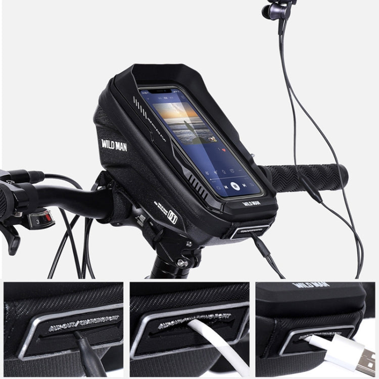 Sacoche de guidon WILD MAN XT1 1L pour vélo avec écran tactile en EVA, XT1 (Sergé), XT1 (Solaire)