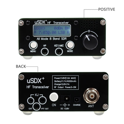 Usdr Usdx + V2 Plus 8 Band SDR Full Mode HF SSB QRP High Frequency Transceiver, Spec:, EU Plug, US Plug