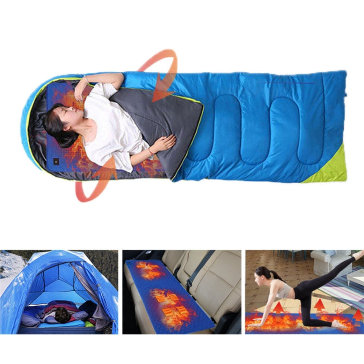 Winter USB Rechargeable Smart Seven Zone Heating  Anti-cold Sleeping Bag Pad, 198x62cm Black Gray, 198x62cm Blue Orange