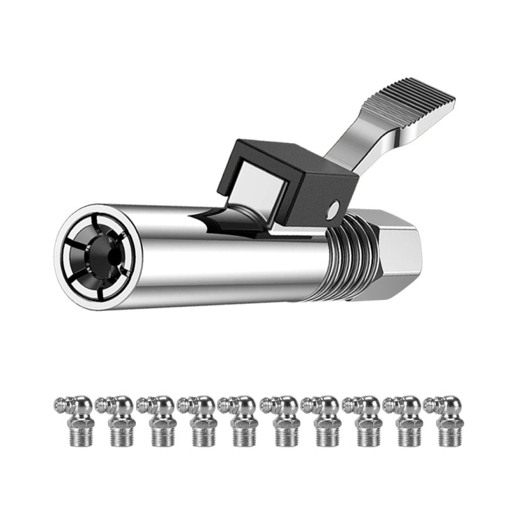 PC002 Lock Clamp Type High Pressure Grease Nozzle, Style:, Butter Mouth, Butter Mouth+30cm Hose, Butter Mouth+30cm Hose+3 Heads, Butter Mouth+40cm Hose, Butter Mouth+40cm Hose+3 Heads, Butter Mouth+60cm Hose, Butter Mouth+60cm Hose+3 Heads             ...