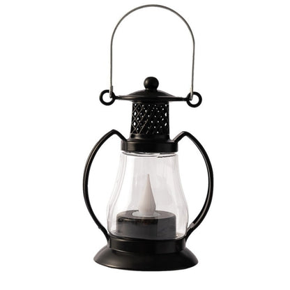 Retro Water-Drop Flame Lantern Ornament Christmas Scene Decoration Oil Light