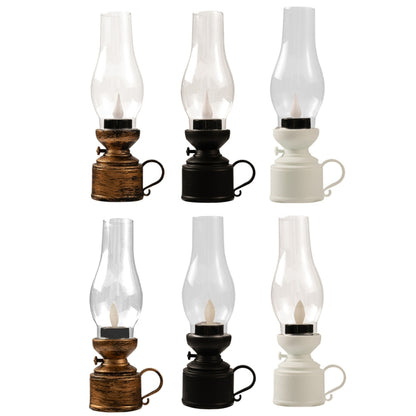 Lampe à pétrole rétro lumineuse de Noël à simulation, décoration, Spécification : Goutte d'eau (Bronze), Goutte d'eau (Noir), Goutte d'eau (Blanc), Vacillante (Bronze), Vacillante (Noir), Vacillante (Blanc)