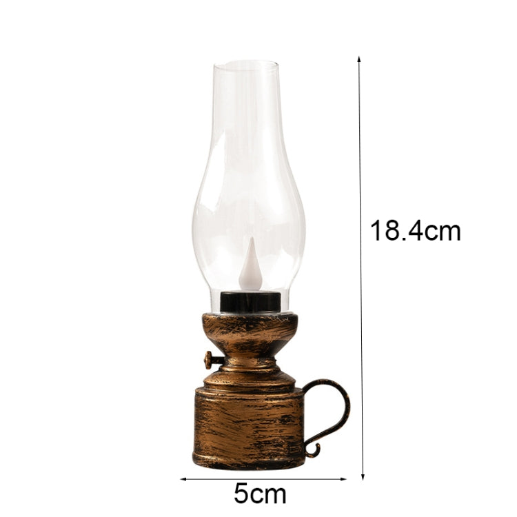 Lampe à pétrole rétro lumineuse de Noël à simulation, décoration, Spécification : Goutte d'eau (Bronze), Goutte d'eau (Noir), Goutte d'eau (Blanc), Vacillante (Bronze), Vacillante (Noir), Vacillante (Blanc)