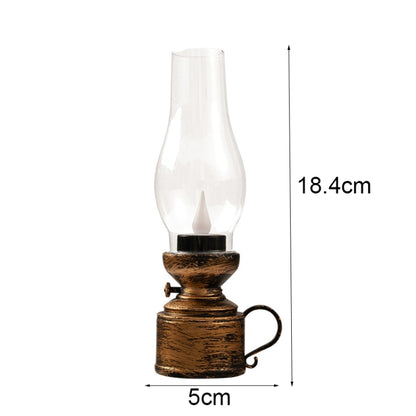 Lampe à pétrole rétro lumineuse de Noël à simulation, décoration, Spécification : Goutte d'eau (Bronze), Goutte d'eau (Noir), Goutte d'eau (Blanc), Vacillante (Bronze), Vacillante (Noir), Vacillante (Blanc)
