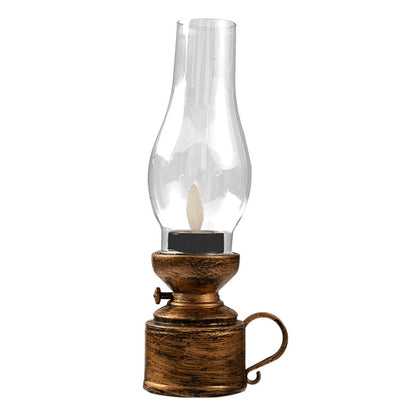 Lampe à pétrole rétro lumineuse de Noël à simulation, décoration, Spécification : Goutte d'eau (Bronze), Goutte d'eau (Noir), Goutte d'eau (Blanc), Vacillante (Bronze), Vacillante (Noir), Vacillante (Blanc)