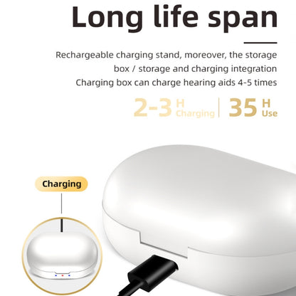 GM-902 Wireless Magnetic Charging Hearing Aids Elderly Sound Amplifier, (Red Blue+Black), (Skin-color+White), (Skin-color+Black)