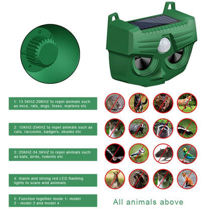 RC-543 Outdoor Solar Dog Repellent Infrared Ultrasonic Animal Bird Repellers