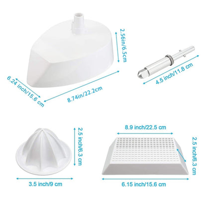 4-Piece Citrus Juicer Attachment Set for KitchenAid Stand Mixers Includes Reamer, Pulp Filter Basket & Base, For KitchenAid 4.5QT/5QT