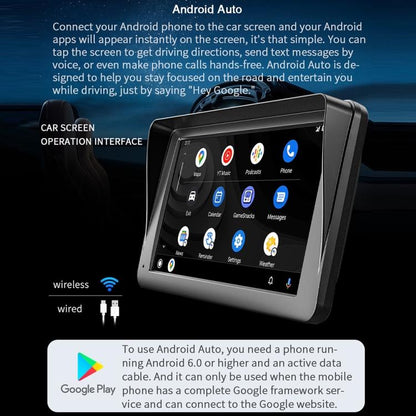 7 inch AHD Wireless CarPlay Car MP5 Player, Support Mobile Phone Interconnection, B5300 With Camera