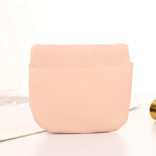 Étui à Rouge à Lèvres Portable en PU, Mini Porte-Monnaie, Sac pour Écouteurs, Jaune, Rose, Bleu Clair, Gris Clair, Noir