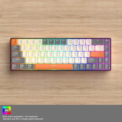 ZIYOU LANG T8 68 Keys RGB Gaming Mechanical Keyboard, Cable Length: 1.5m, Style:, T8 Water Green Version Green Shaft, T8 Water Green Version Red Shaft, T8 Bee Version Green Shaft, T8 Bee Version Red Shaft, T8 Gundam Version Green Shaft                 ...