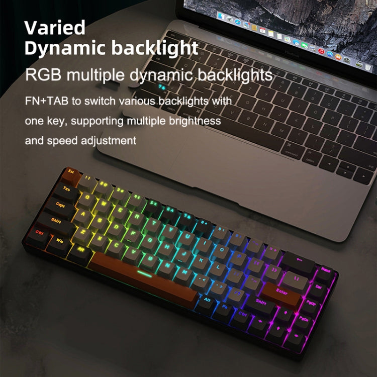 ZIYOU LANG T8 68 Keys RGB Gaming Mechanical Keyboard, Cable Length: 1.5m, Style:, T8 Water Green Version Green Shaft, T8 Water Green Version Red Shaft, T8 Bee Version Green Shaft, T8 Bee Version Red Shaft, T8 Gundam Version Green Shaft                 ...