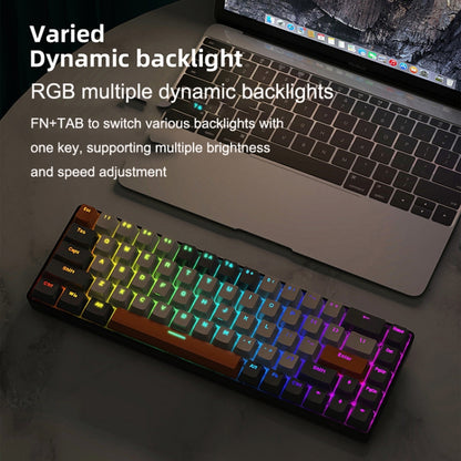 ZIYOU LANG T8 68 Keys RGB Gaming Mechanical Keyboard, Cable Length: 1.5m, Style:, T8 Water Green Version Green Shaft, T8 Water Green Version Red Shaft, T8 Bee Version Green Shaft, T8 Bee Version Red Shaft, T8 Gundam Version Green Shaft                 ...